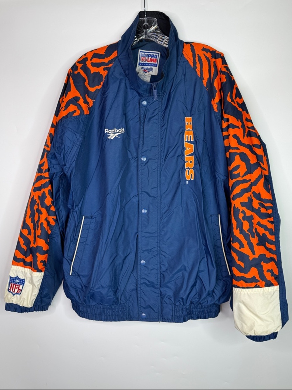 Vintage NFL Pro Line Reebok Bears Full Zip Jacket Size XL